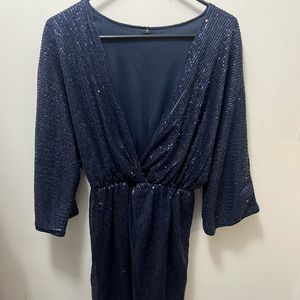 Navy Sequin Dress. Size Small